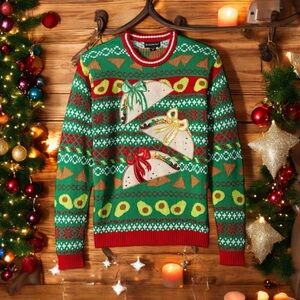Festive Green Taco Sweater